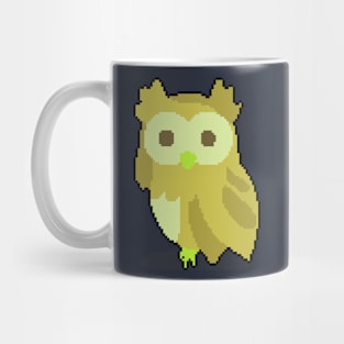 Wise Whispers: Pixel Art Owl Design for Trendy Fashio Mug